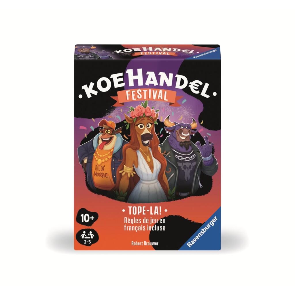 Ravensburger Cow Trading Festival - Negotiate and Collect Fans - 2 to 5 Players - Ages 10+