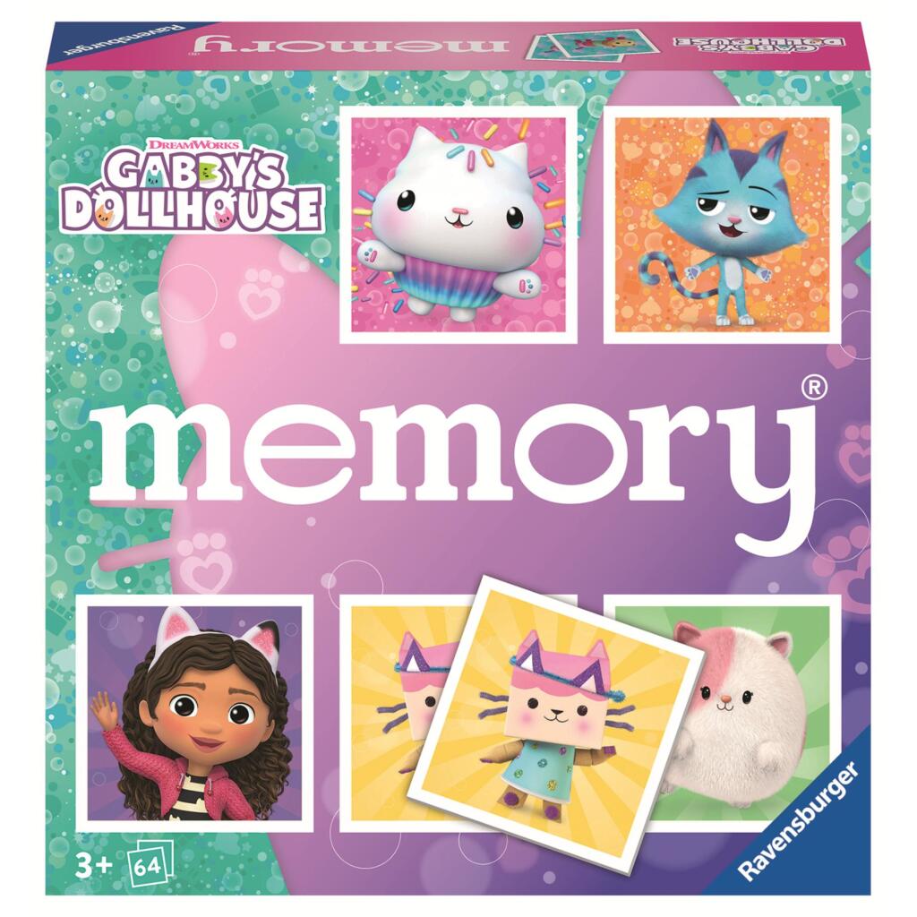 Ravensburger Gabby's Dollhouse Memory Game - Fun for Ages 3+