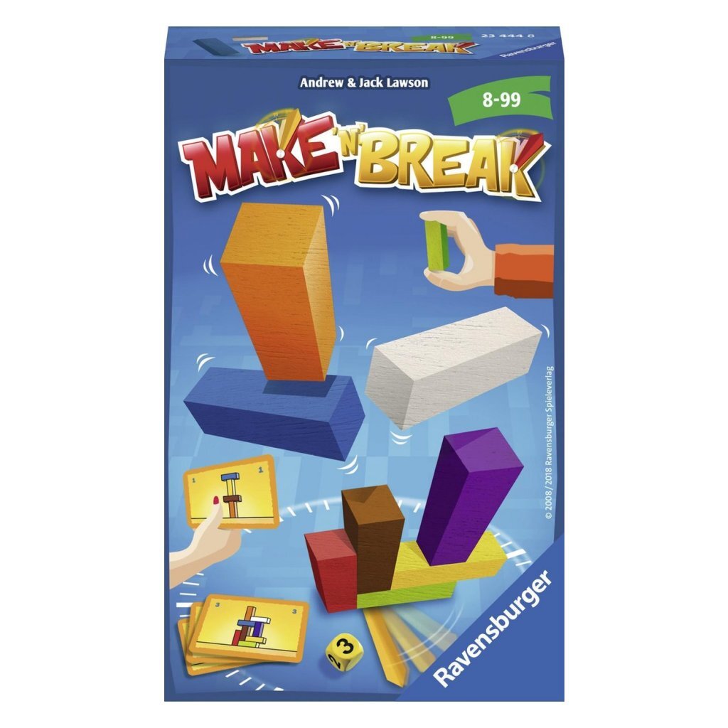Ravensburger Make and Break Pocket - Building Game for 2-4 Players - 30 Challenges Included