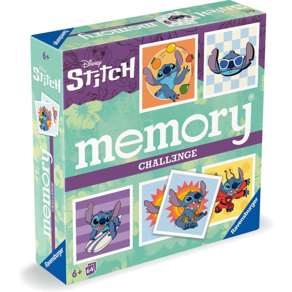 Ravensburger Disney Stitch Memory Game with 72 Cards