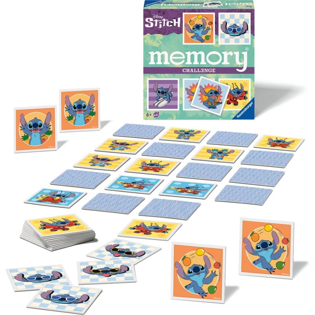 Ravensburger Disney Stitch Memory Game with 72 Cards