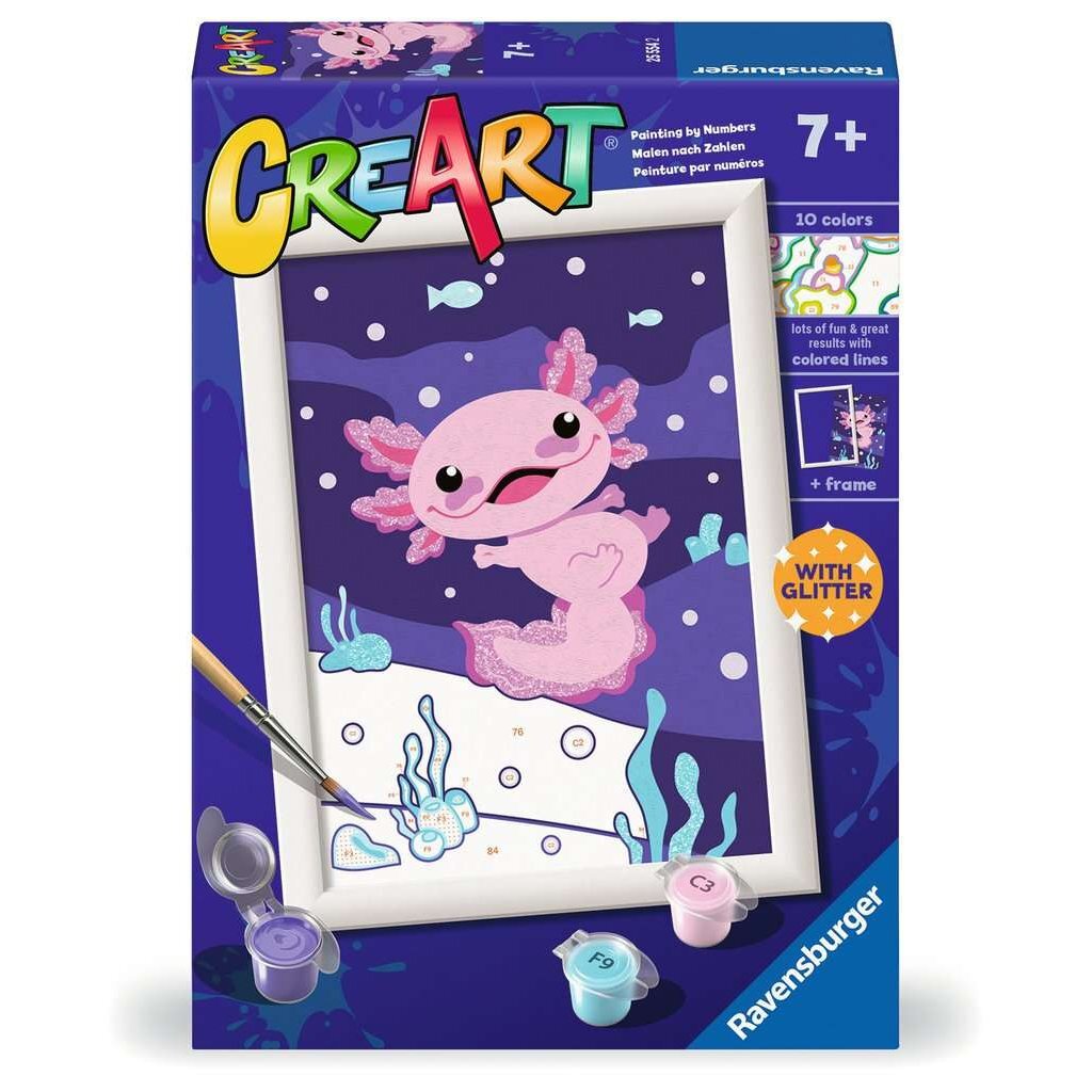 Ravensburger CreArt Paint by Numbers Axolotl - Suitable for Ages 7+