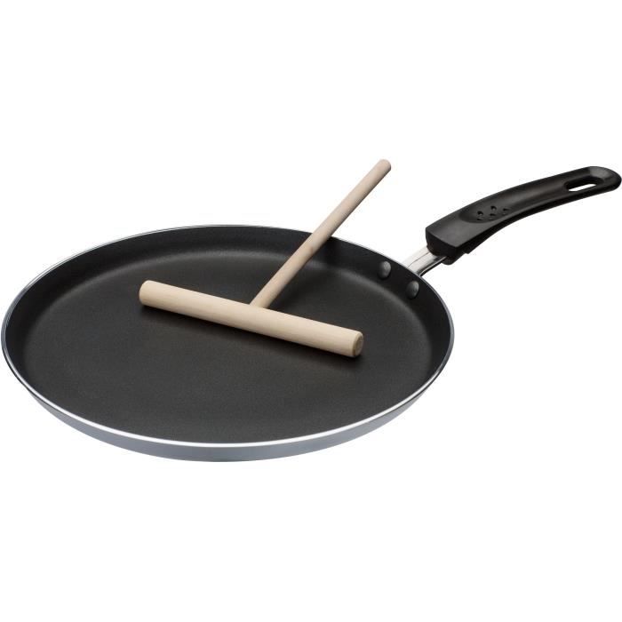 GSW Crepe Maker with Spreader - Aluminum - Gray - 26 cm - Suitable for All Hobs Including Induction