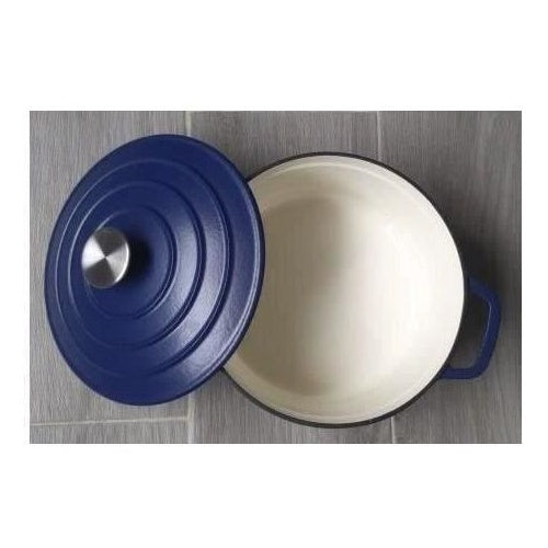 Marmite fonte massive - GSW - BLUE MAGIC - 20 cm - Ronde - Induction - Bleu afbeelding 2
