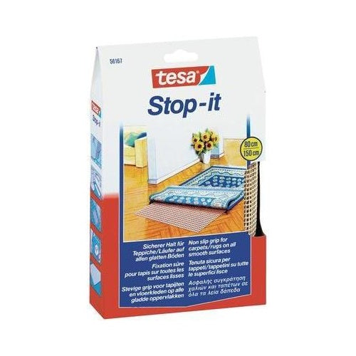 tesa Stop-it Anti-Rutschmatte, 800 mm x 1,5 m, beige bietet sicheren Halt von teppichen, Brücken und Läufern, - 1 Stück (56167-00000-00) afbeelding 1