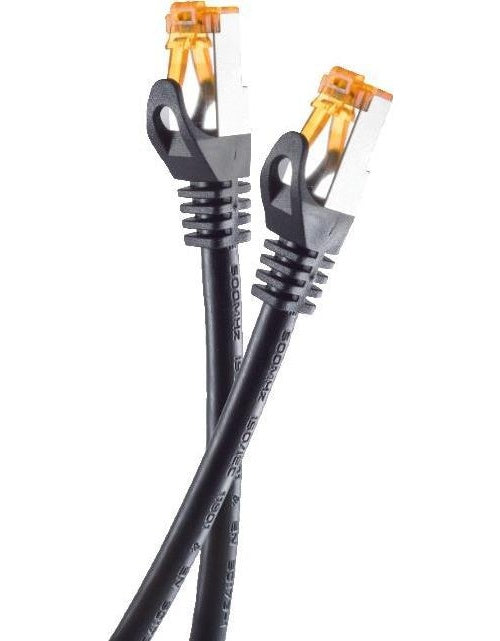 Helos - Patch-Kabel - RJ-45 (M) zu RJ-45 (M) - 75 m - SFTP - CAT 6a - im Freien, ohne Haken - Schwarz afbeelding 1