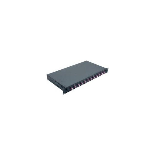 Helos LWL 19" Spleissbox 12 x LC Duplex OM4 spleißfertig schwarz (375559) afbeelding 1