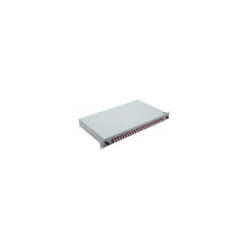 Helos LWL 19" Spleissbox 24 x LC Duplex OM4 spleißfertig grau (375560) afbeelding 1