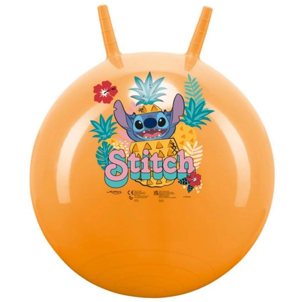 Disney Stitch Bouncy Ball 50 cm Orange - Inflatable Hopper Ball for Kids