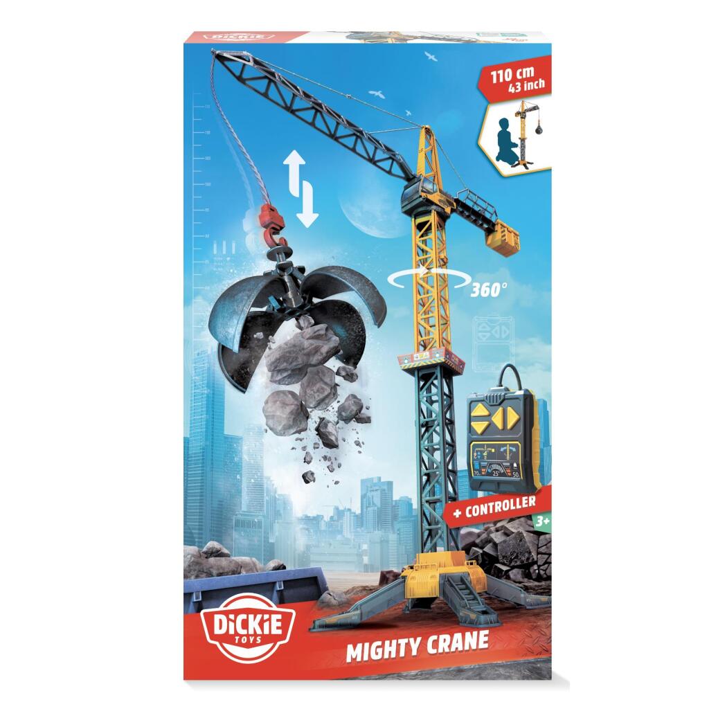 Dickie Toys Crane 120 cm - Realistic Toy Construction Crane for Ages 3+