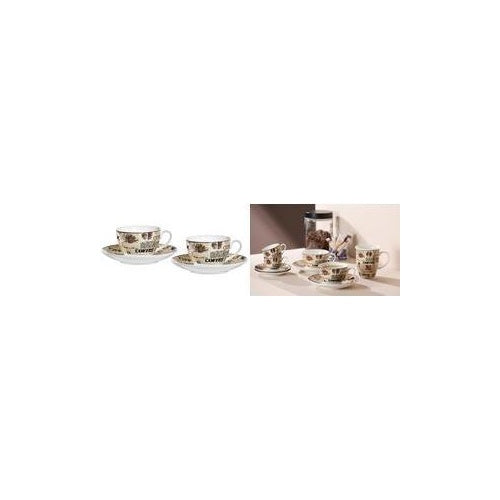 Ritzenhoff & Breker Cappuccino-Set CREMA, 4-teilig aus Porzellan, mit Motivdruck, spülmaschinengeeignet, - 1 Stück (422108) afbeelding 1