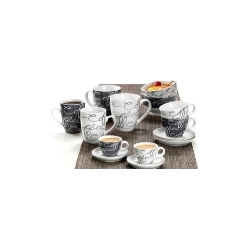 Ritzenhoff & Breker Jumbo-Kaffeetasse "CORNELLO GREY", 0,6 l aus Porzellan, spülmaschinengeeignet, - 6 Stück (557732) afbeelding 1