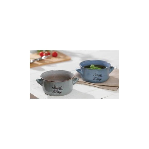 Ritzenhoff & Breker Suppentasse "TASTY BLAU", 570 ml aus Steingut, mit Griff, spülmaschinenfest, - 6 Stück (745672) afbeelding 1