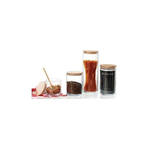 Ritzenhoff & Breker Vorratsglas "FAIA", rund, 1,9 l aus Glas, zylindrisch, Buchenholzdeckel mit Silikon - 3 Stück (815443) afbeelding 1