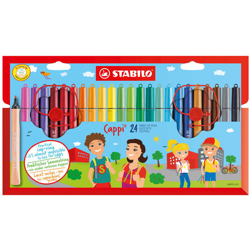 Stabilo Cappi Case with 24 Felt-tip Pens
