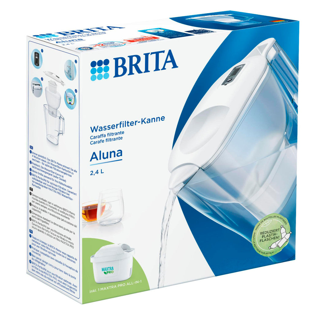Brita Aluna Cool Water Filter Jug 2.4 L with MAXTRA PRO Filter - Dishwasher Safe
