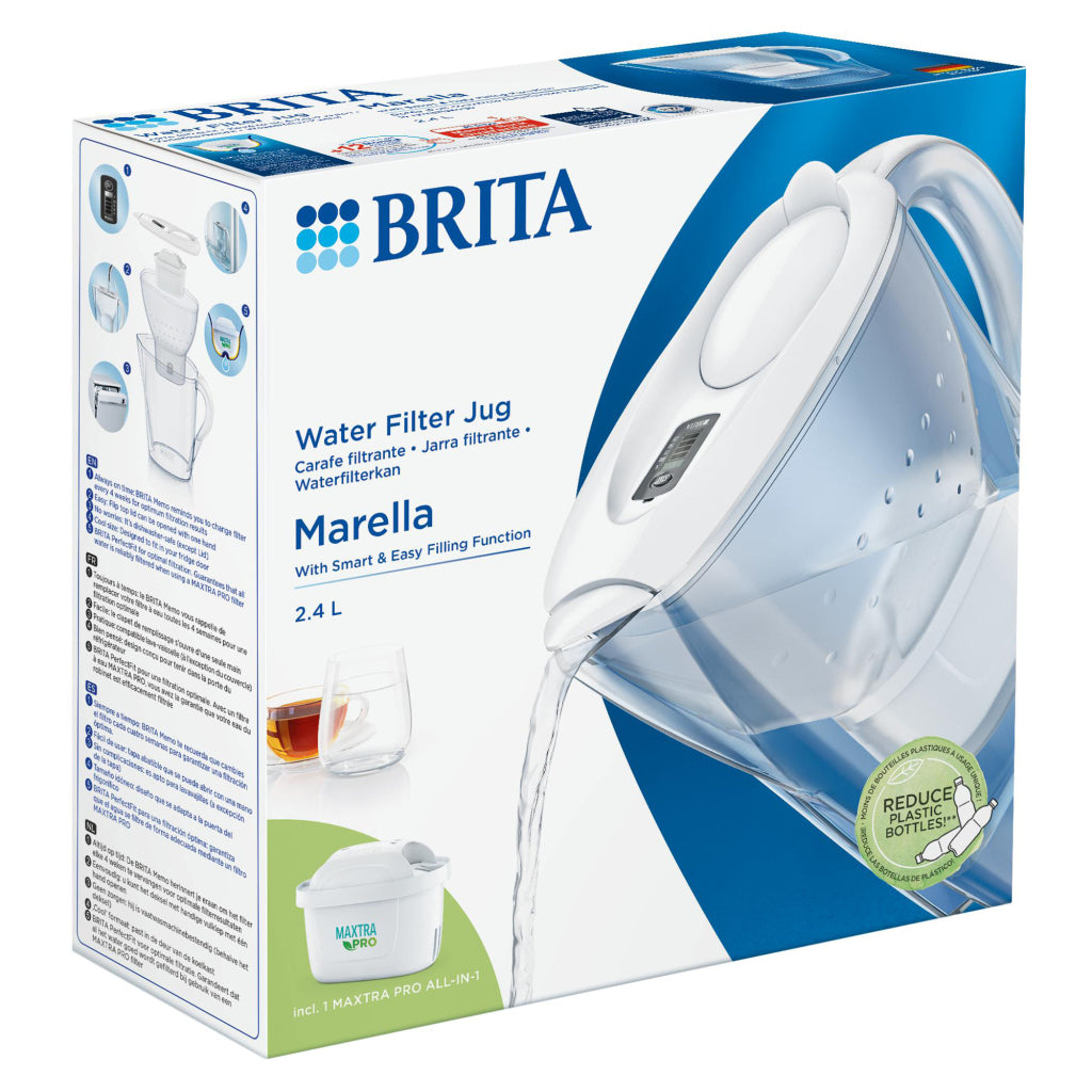 Brita Marella Water Filter Jug 2.4 L White with MAXTRA PRO Filter