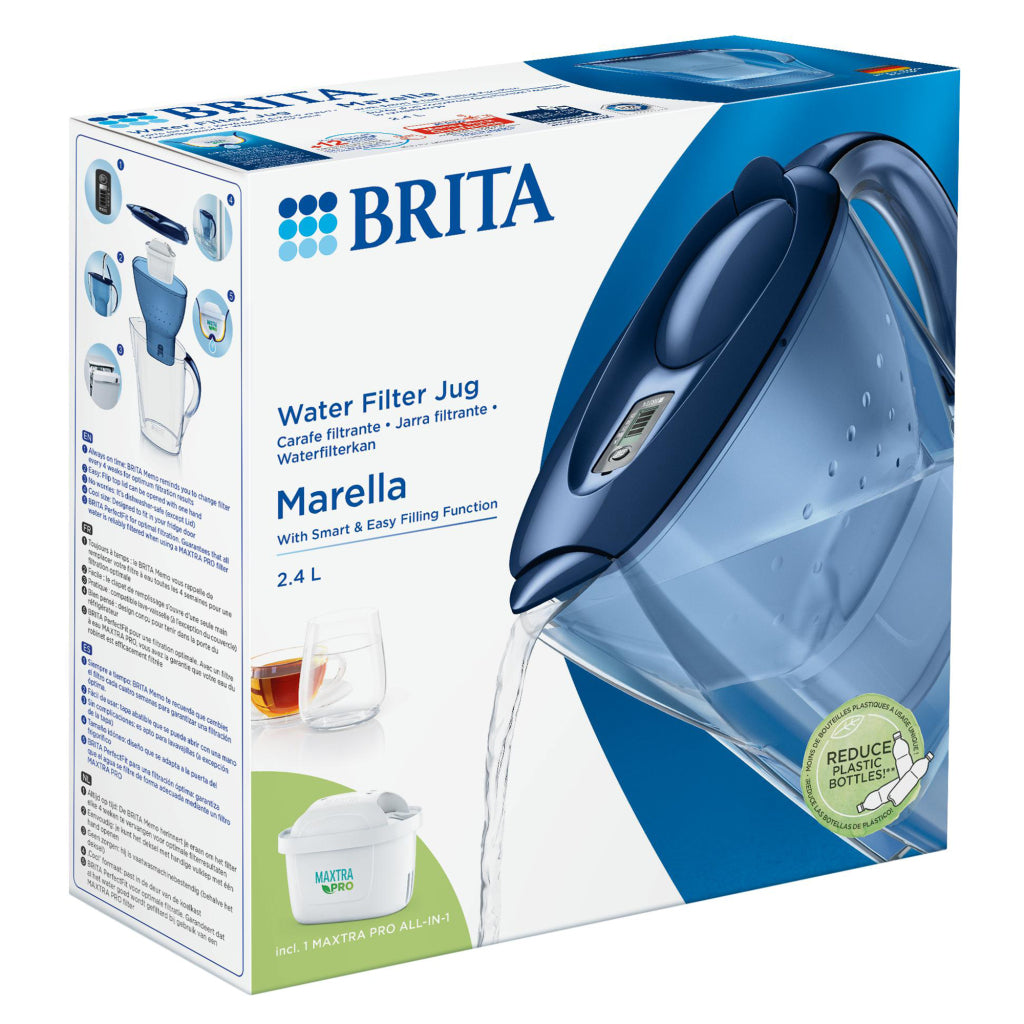 Brita Marella Water Filter Jug 2.4 L Blue with MAXTRA PRO Filter