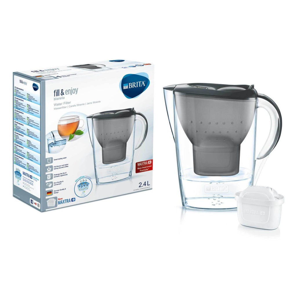 Brita Marella Water Filter Jug 2.4 L Grey/Transparent with MAXTRA Filter
