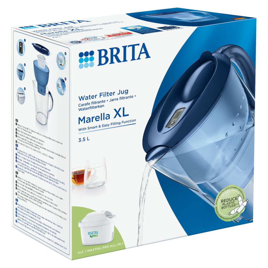 Brita Marella XL Water Filter Jug 3.5 L Blue with MAXTRA PRO Filter