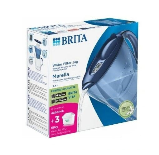 Brita Marella+3 Maxtra Pro PP filter jug (2.4 l; blue) afbeelding 4
