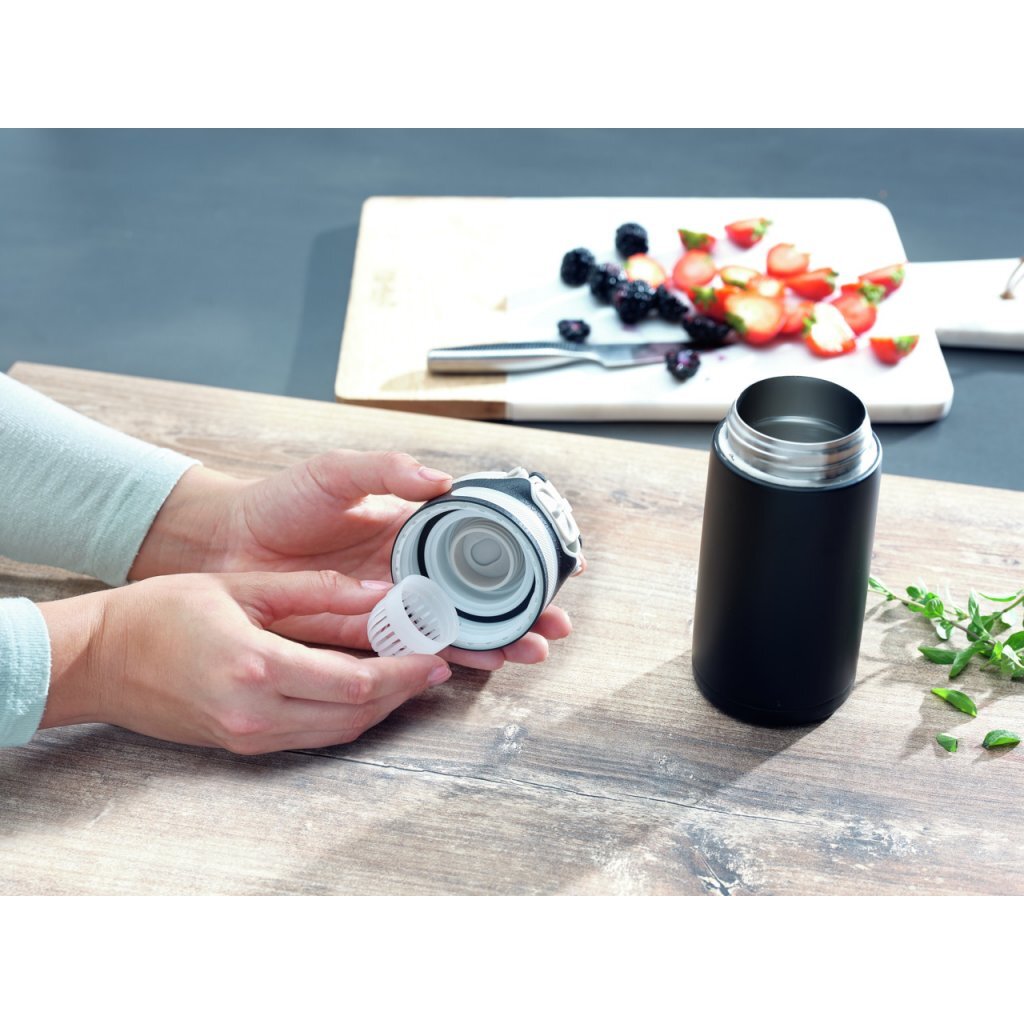 Leifheit Flip Insulated Beaker 3243 - 350 ml Black Thermal Mug