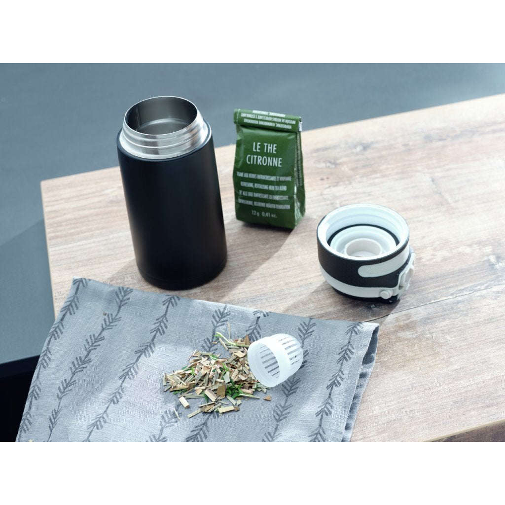 Leifheit Flip Insulated Beaker 3243 - 350 ml Black Thermal Mug