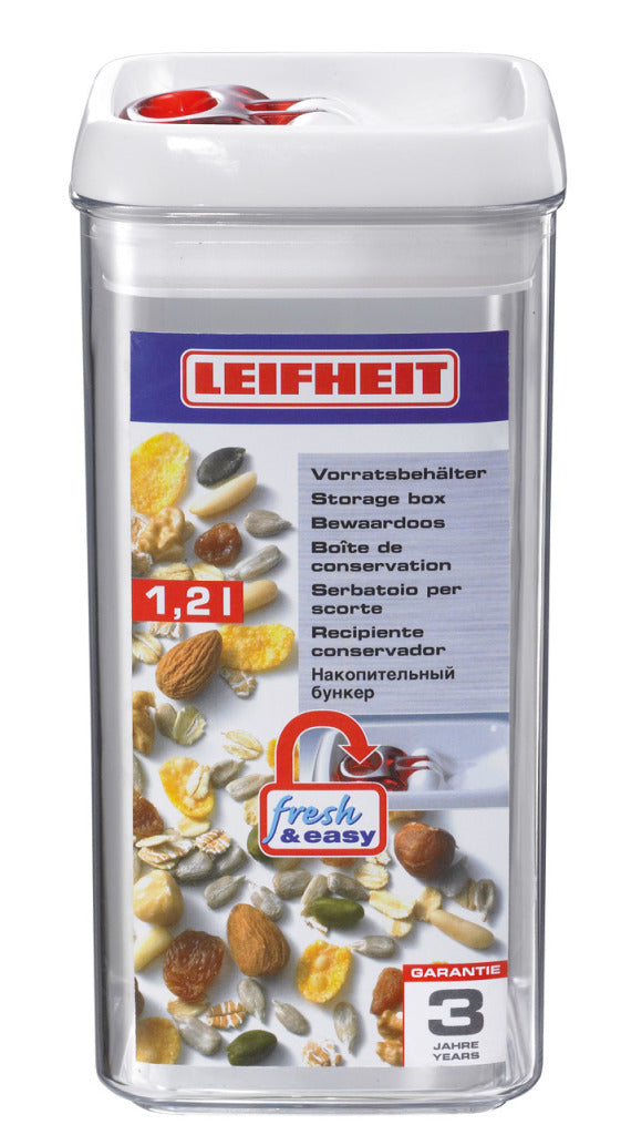Leifheit Storage Can Fresh & Easy 1.2 L Square Container
