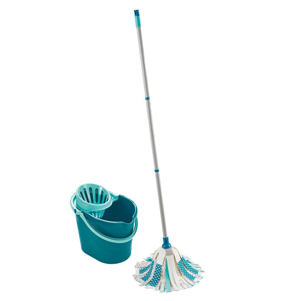 Leifheit 3in1 Power Mop Set with 12 L Bucket and Wringer