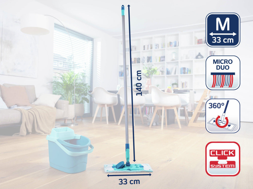 Leifheit Powerclean Floor Cleaner M 33 with Steel 140 cm
