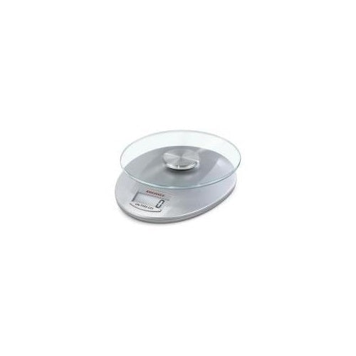 Soehnle 65856 Digitale Küchenwaage Roma silber Digitales Display (LCD) mit Drucktasten-Bedienung - 1g-Teilung - Maximale Tragkraft: 5kg - Zuwiegefunktion (Tara) - inkl. Batterien (65856) afbeelding 1