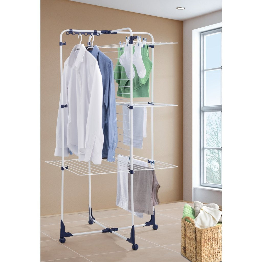 Leifheit Classic Tower 340 Drying Tower 146x69x73 cm Blue/White