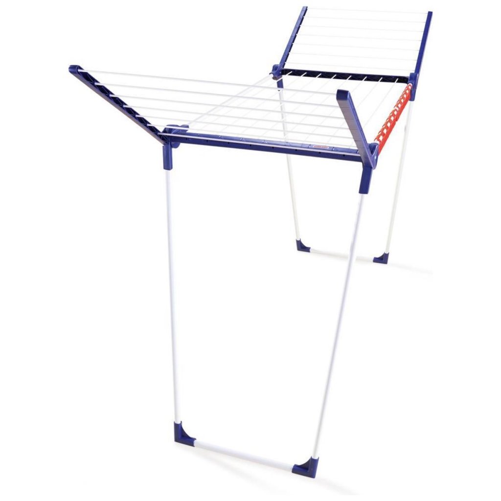 Leifheit Pegasus Drying Rack 160 Solid Slim 16 m Drying Length Blue/White