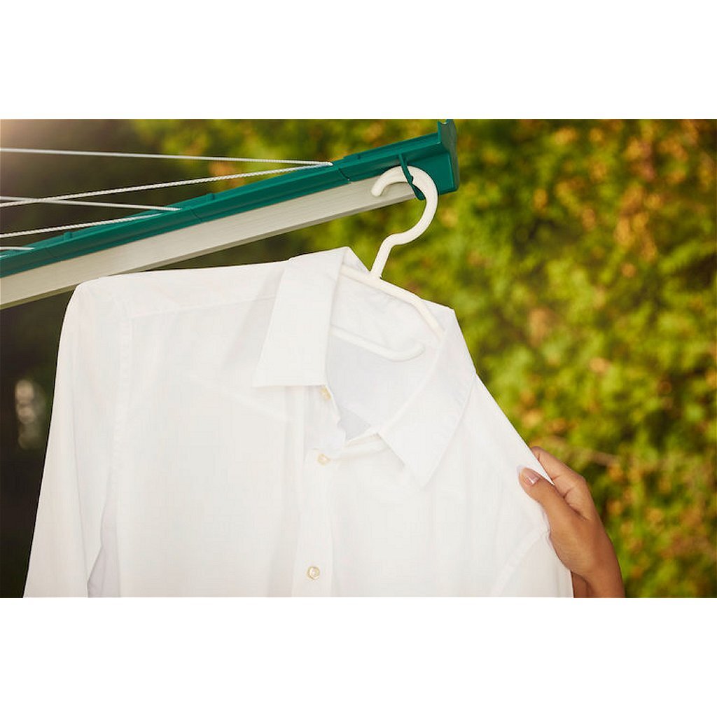 Leifheit Linomatic 500 Deluxe Drying Rack 50 m Drying Length Green/Silver