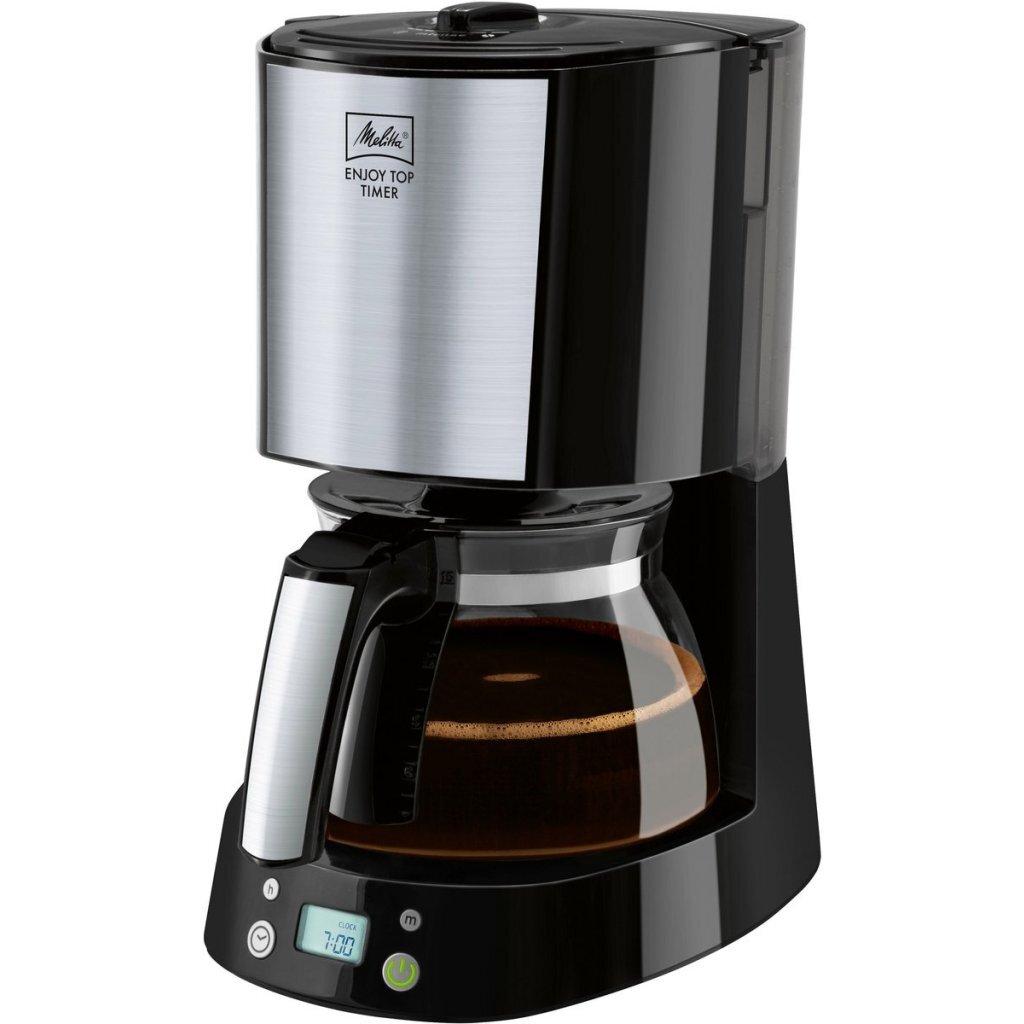 Melitta 1017-11 Enjoy Top Timer Coffee Maker Black/Stainless Steel