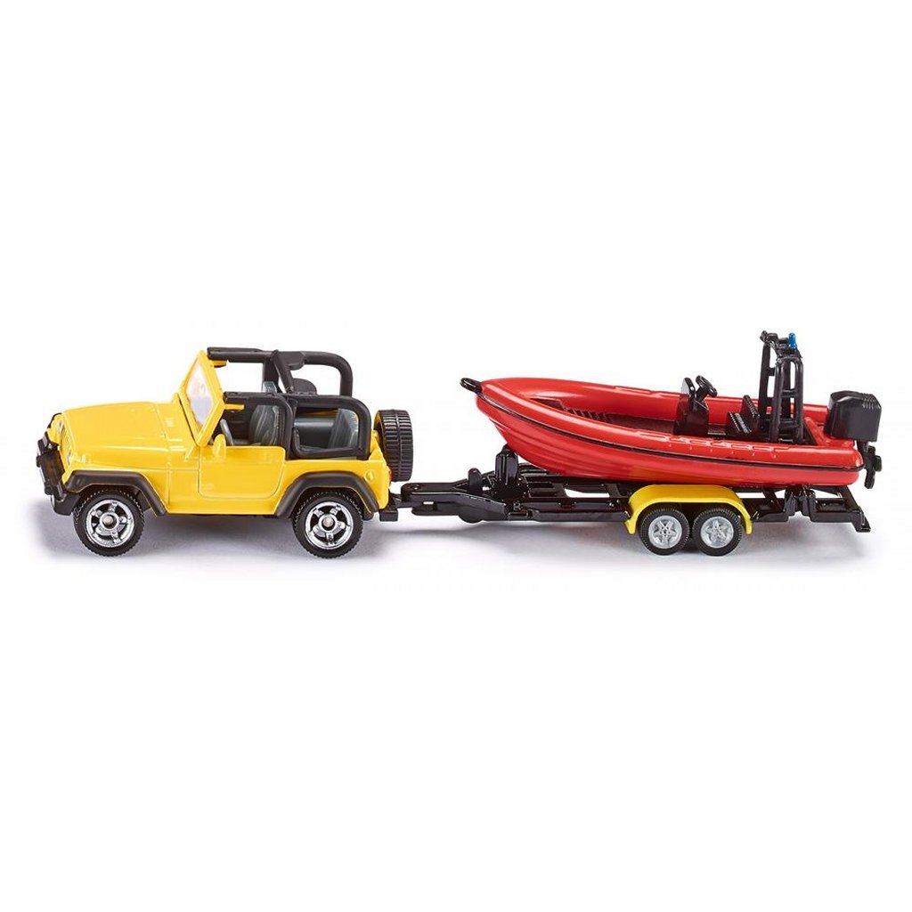 Siku Jeep with Boat Diecast Model for Leisure Fun