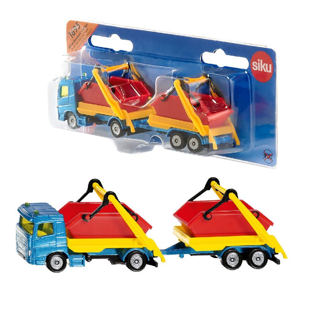 Siku Truck with Rubble Container and Trailer - 1695