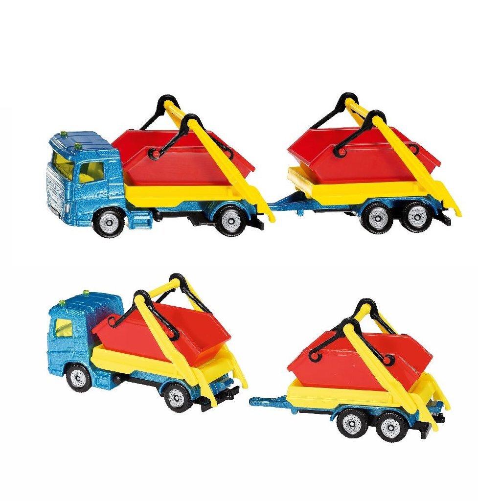 Siku Truck with Rubble Container and Trailer - 1695