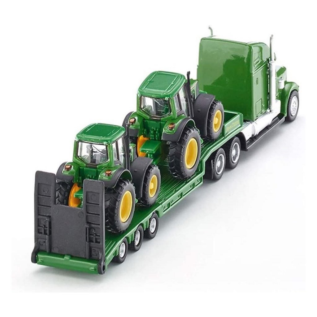 Siku Low Loader with John Deere Tractors 1:87 - Metal/Plastic - Green - Model 1837
