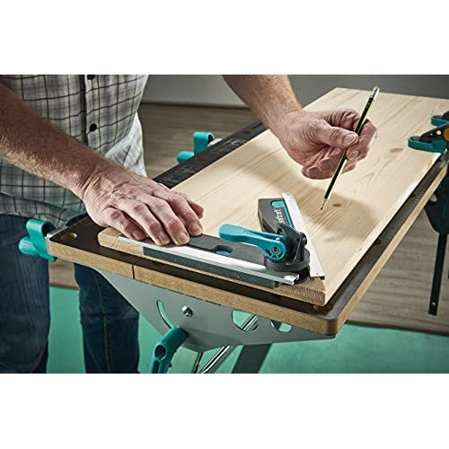 Wolfcraft 6957000 Winkelschmiege für Kapp- und Gehrungssäge I 6957000 I mit Feststellfunktion und integriertem Streichmaß I Winkel bei Innen- & Außenecken, sowie Wandverläufen abgreifen & übertragen (6957000) - 4006885695702 - image 4