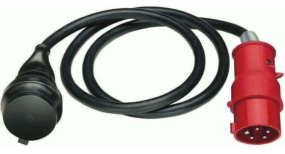 brennenstuhl H07RN-F 3G1,5 - Spannungsversorgungs-Verlängerungskabel - IEC 60309 16A (M) bis IEC 60309 16A (W) - 1,5m - Schwarz - Deutschland (1132960) afbeelding 1