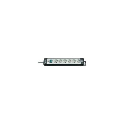 Brennenstuhl Premium-Line - Verlängerungsschnur - output connectors: 6 - 5,0m - Deutschland - Schwarz, Hellgrau (1951560101) afbeelding 1