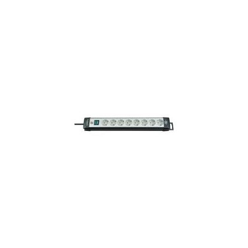 Brennenstuhl Premium-Line extension socket H05VV-F 3G1,5 - Verlängerungsschnur - Eingabe, Eingang Stromversorgung - Ausgangsbuchsen: 8 (Stromversorgung) - 3,0m - black, Hellgrey (1951580100) afbeelding 1