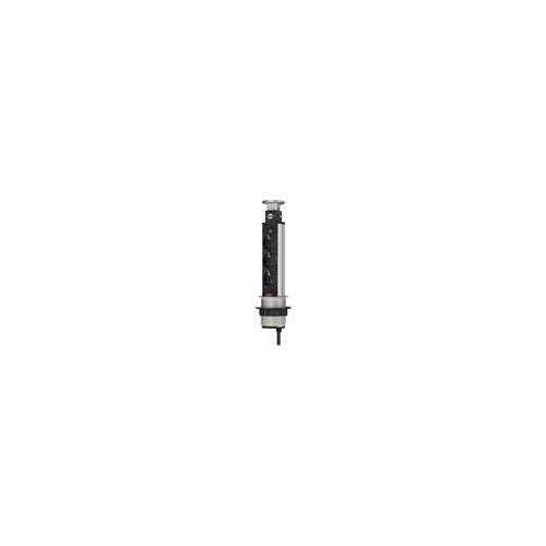 Brennenstuhl Tower Power Table Extension Socket - Verlängerungsschnur - 3 Ausgangsstecker - 2,0m - Schwarz, Aluminium (1396200003) afbeelding 1