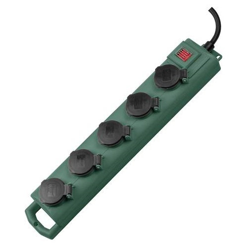 Brennenstuhl 1159910215 Outdoor 5AC-Ausgänge 5m Schwarz - Grün Verlängerungskabel (1159910215) afbeelding 1