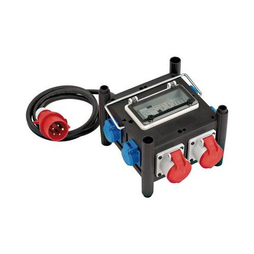 Brennenstuhl 1153690200 Verlängerungskabel 2 m 7 AC-Ausgänge Indoor Schwarz - Blau - Rot (1153690200) afbeelding 1