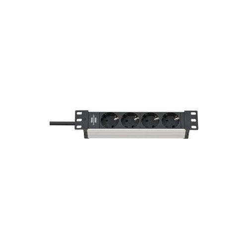 Brennenstuhl 1390007004 Verlängerungskabel 2 m 4 AC-Ausgänge Indoor Schwarz - Silber (1390007004) afbeelding 1