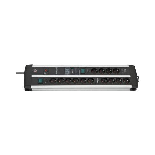 Brennenstuhl 1392000232 Verlängerungskabel 3 m 14 AC-Ausgänge Indoor Schwarz - Silber (1392000232) afbeelding 1
