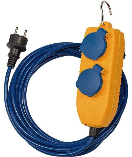Brennenstuhl 1161750020 Verlängerungskabel 5 m 2 AC-Ausgänge Indoor Blau - Gelb (1161750020) - 4007123667406 - image 1