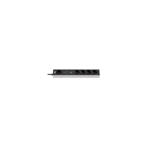 brennenstuhl Premium-Line - Steckdosenleiste - with USB Power Delivery - Ausgangsanschlüsse: 5 (2 x USB, USB-C, 5 x Stromversorgung) - 1,5m Schnur - Grau, Schwarz (1159780615) afbeelding 1